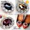 Antique fashion women jewel wine ruby shoe clip for shoe decoration