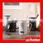 UCHOME Black And White Ceramic Couple Milk Mug Cups With Lid And Spoon