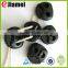2014 garment customized debossed 3d faux leather cord stoppers