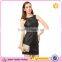 2015 New Fashion Mesh Insert Synthetic Leather Dress for Women