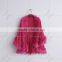 2015 new hot sale winter fashion faux fox fur shawl lady cape