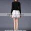 new style scottish girls high quality fashion hollow out short tulle skirt
