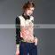 Maxnegio lady print new blouse fashion cutting blouse back neck designs