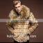 Super quality Man's Fox fur coat with raccoon fur collar jackets printed man's faux fur jackets short coat