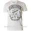 2016 Custom Logo Print White T Shirt 100% cotton washed & printed customized T-shirt
