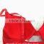 Ladies fashion design sexy red padded bra girls underwear bra new design
