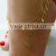Simple Foot Jewelry Tassel Leaf Ankle Bracelet Gold Chain Women Anklets