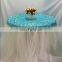 Tiffany Blue Rosette with White Tulle Wedding Table Skirting Designs