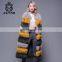 Three color phase Hot sale high quality sleeveless long vest real fox fur waistcoat