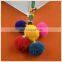 new style fashion design colorful pom pom tassel cord with beads for decoration