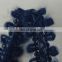 2017 new style navy blue pu leather lace trimming