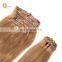 Peruvian hair unprocessed clip in hair extensions, cheap hair extension full head clip in