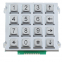 16 keys round button digital metal keypad for public telephone