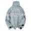 Wholesale Turtle High Collar Oversized Loose fit Cuff Washed Men Street style Jean Denim Jacket