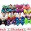4 Inch/3 Inch DIY headbands babies accessories 38 colors sequin fabric baby girls kids hair bows without clip