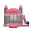 Princess Jumping Castle Bouncer Slide Combo Commercial Bounce House Pink With Slide For Kids