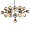 Industrial Style Kitchen Black And Brown Glass Colours Led Large Pendant Light