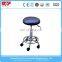 High quality round PU leather seat height adjustable bright color lab chair stool with wheels