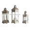 Set Of 3 Hexagonal Decorative Lantern Candle Holder Antique Gold Wedding Metal Lantern
