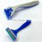 Top selling shaver disposable 3 layer imported blade rotating head shaver for men
