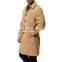2021 New fashionable winter casual camel  thick warm custom fit mens long wool coats