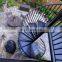 Anti slip outdoor wrought iron stair design cast iron spiral stair