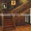 China Manufacturers European Classical Natural Solid Wood Straight Staircase