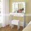 Modern Dressing Table Vanity Table Set with Lighted Mirror - Makeup Vanity with Lights Adjustable Light