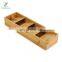 Bamboo Cutlery Tray Drawer Store Bamboo Compact Cutlery Organiser