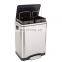 High quality thick material 30 Liters classify trash can soft closed anti-fingerprinting pedal bin kitchen use rubbish pedal bin