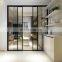 Frameless aluminum interior noiseless sliding barn door with powder coating anodized