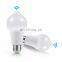 Indoor Wholesale 12W E26 E27 B22 Human Motion Detected Dusk To Dawn Automatic On/Off Sensor Light Bulb