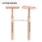 Customized packaging rose gold and black metal razor zero waste wet shaver safety razor