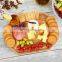 Biodegradable Natural Wholesale Large Tray Bamboo Cheese Board With Knives Slide Out Drawer