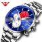 NIBOSI Men Watches Top Luxury Brand Steel Waterproof Sport Quartz Watch Men Fashion Date Clock Silver Watch Relogio Masculino