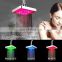 3 Colors Changing Temperature Control LED Shower Head Bathroom Rainfall Shower 6 Inch Square Shower Head