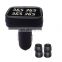 Promata car tpms wireless tire pressure monitoring system cigarette lighter power alarm systems with 4 sensors