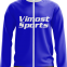 polyester high quality custom jacket with white zipper on the front