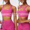 Custom Sportswear Running Bra U-neck Hollow Out Design High Impact Shockproof Bras Gym Fitness Yoga Top Sports Bra For Women