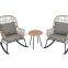 Guangzhou Factory Wholesale Bistro Set  3 Piece Outdoor Furniture Set with Padded Rocking Chair Garden Rocker Egg Rocking Chair