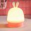 drop shipping hot selling night light silicone LED Lamp Colorful rabbit shaped Touch Sensor USB Charging Silicon For Kids gift