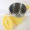 14oz inner stainless steel outer plastic travel mug for elder