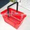 plastic shopping basket with wheels/convenient shopping basket