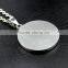 Anti-war peace sign pendant necklace stainless steel diamond necklace