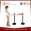 Retractable Black Tensabarrier Post for Queuing Stanchion
