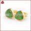 Triangle Green Chrysoprase Gemstone Stud Earrings