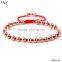 braided leather men beads bracelet stainless steel stretch bracelet