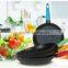 MSF-6098 Magic new aluminum fry pan bottom with colorful decal bakelite handle with same color coating with bottom decal
