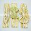 High quality glitter sequin fabric metallic golden knitted bow headbands - striped foil gold elastic headwraps