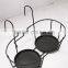 Garden metal black flower arranging wicker basket